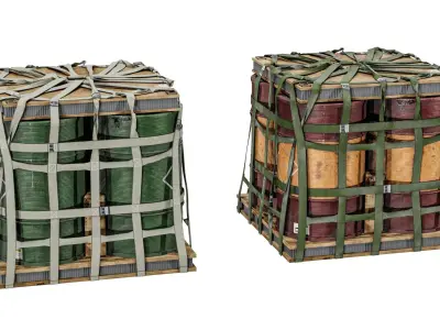Air Drop Fuel Tanks  Pack Low-poly 3D model