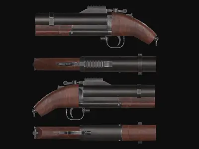 M79 Sawed-off Low-poly 3D model