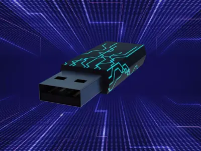 Futuristic USB drive 3D model