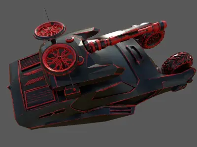Car Military Low-poly 3D model