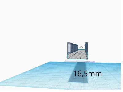 HO Scale model train Straight Bridge 3D print model