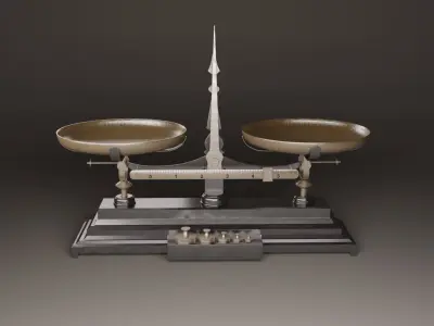 Industrial Balance Scale Tool 3D model Low-poly 3D model