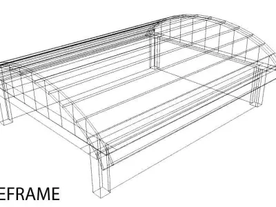 Aircraft Hangar 4 3D model