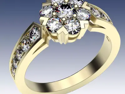 Ring Fleurette 3D print model