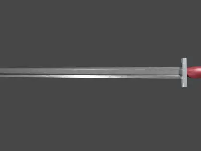 Langsax sword with Xyphos handle Low-poly 3D model