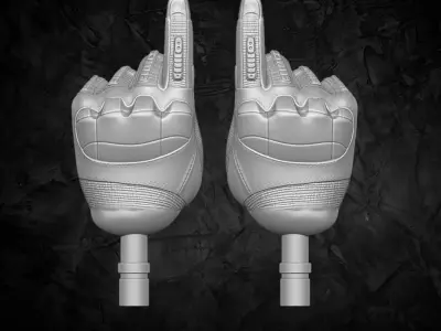 Full Gloves Hands 3D printable files for Action Figures 3D print model