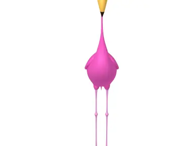Flamingo cartoon 3D model