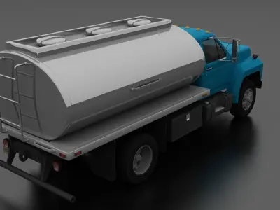 F-Series F-800 Tanker Truck 1980 Low-poly 3D model