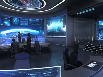 monitoring Center Command Center 3D model