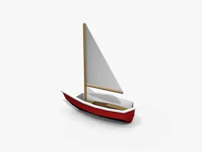 Low Poly Sailboat 3D model