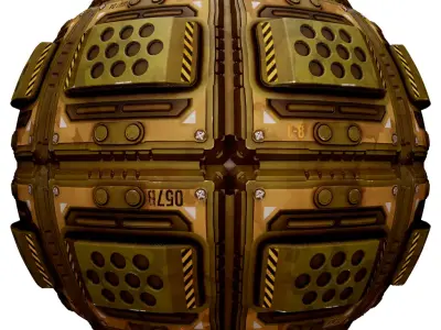 PBR Seamless Sci-Fi Texture 35 Low-poly 3D model