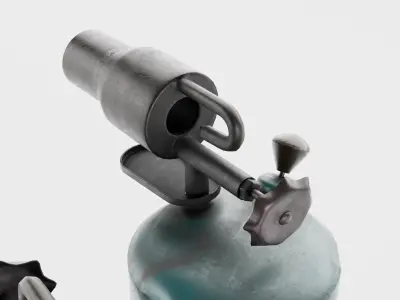 Gasoline Blowtorch Low-poly 3D model