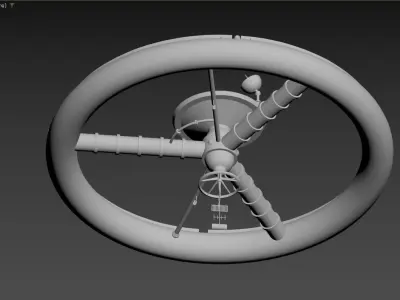 3d model space station Low-poly 3D model