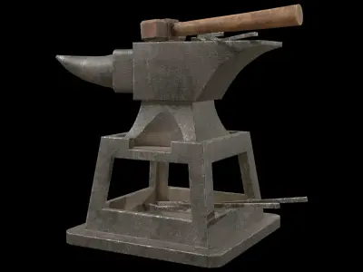Anvil 1 Low-poly 3D model