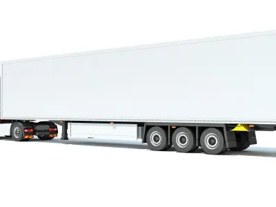 Truck with Reefer Refrigerator Trailer 3D model buy