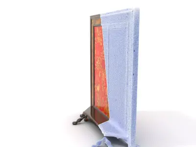 Baroque Red Divider model pack Low-poly 3D model