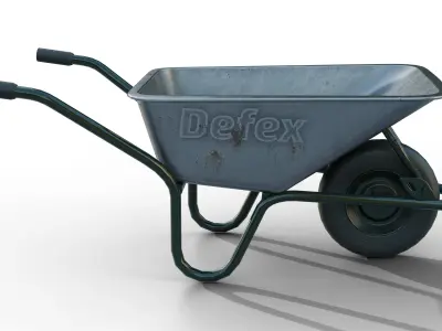 Wheelbarrow Free low-poly 3D model