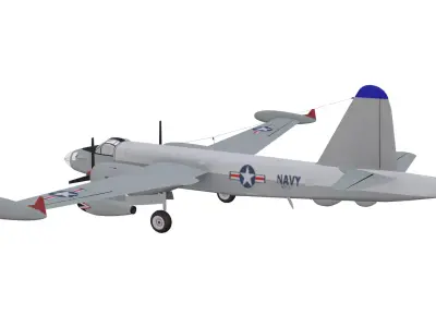 Lockheed P2V Neptune Low-poly 3D model purchase