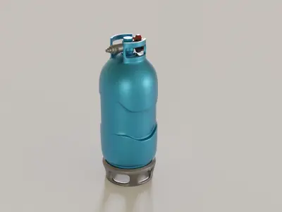 Oxygen tank low poly Low-poly 3D model