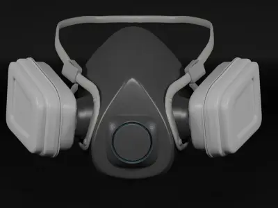 gas mask low-poly Low-poly 3D model