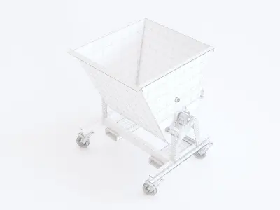 Industrial trash container 02 3D model