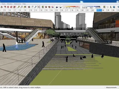 Sketchup Commercial Complex B2 3D model