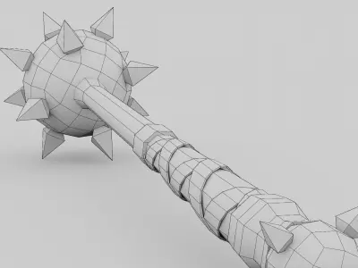 Morning star weapon Free low-poly 3D model