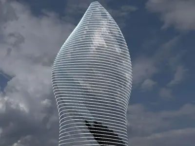 Skyscraper twisted 3D model buy