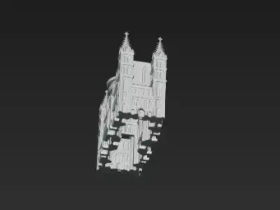 Gothic Castle Decorative Architecture 3D Model 3D print model