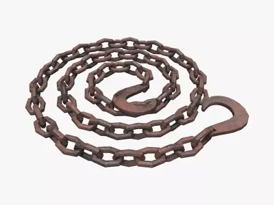 Medieval Chain Low-poly 3D model