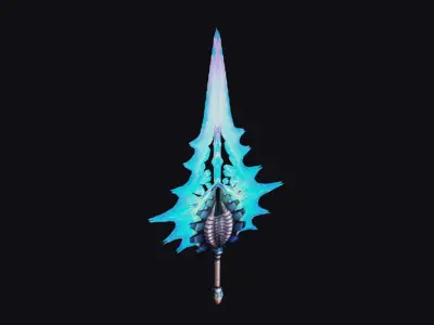 Sword Magical Cutting Fantasy Melee Dagger Iron Blade Saber Low-poly 3D model purchase