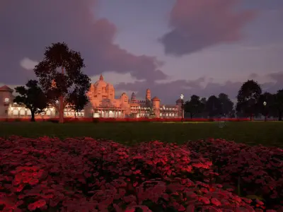 Fully detailed 3d replica of umaid bhawan jodhpur 3D model