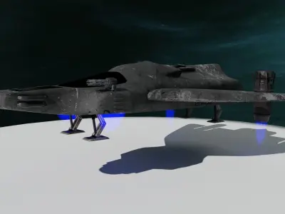 Spaceship Free 3D model shop