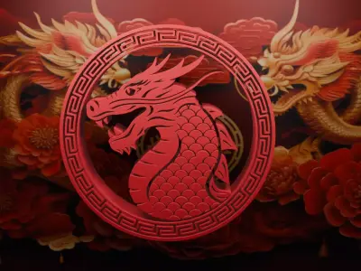 Logo Dragon 3D 3D model