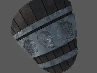 medieval shield Low-poly 3D model buy