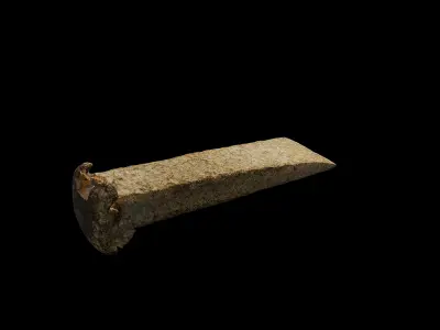 Anydrafts Flat chisel 01 Low-poly 3D model