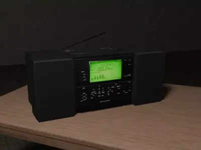 Japanese Radio ZE5 3DModel Low-poly 3D model