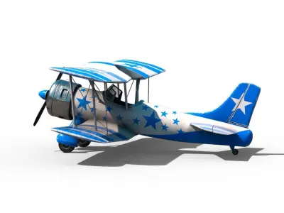 Biplane Y-893 3D model