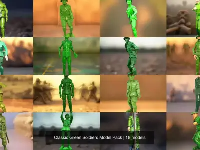 Classic Green Soldiers Model Pack
