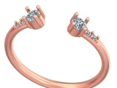 Simple and elegant wedding and engagement band A32 3D print model