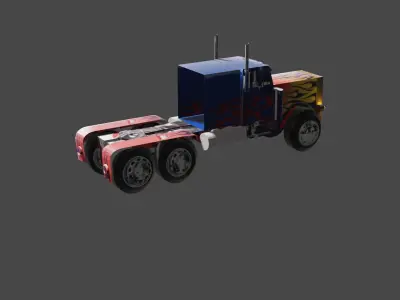 Optimus Prime Low-poly 3D model by Dhamuk