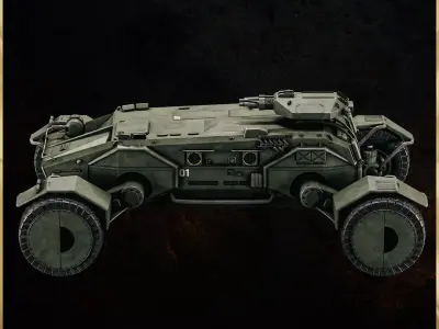 Scorpion Truck - 3D ASSET - Game Ready - 3D Art Low-poly 3D model