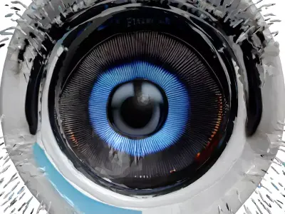Futuristic Cybernetic Eye Isolated 3D model