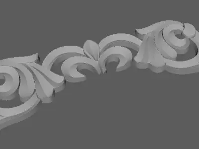 Central decor ornament for furniture Free 3D model 20