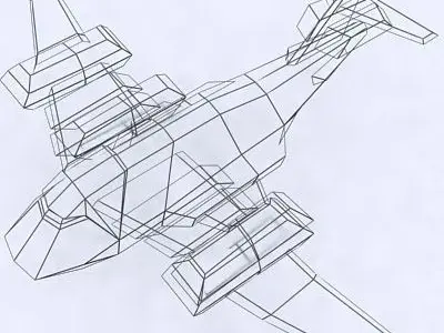 3DRT - Sci-Fi Forces - Bomber 5  Low-poly 3D model