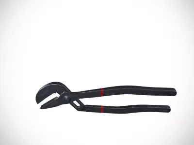 groove joint Pliers Low-poly 3D model