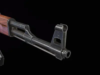 AK-47 Kalashnikov Low-poly 3D model