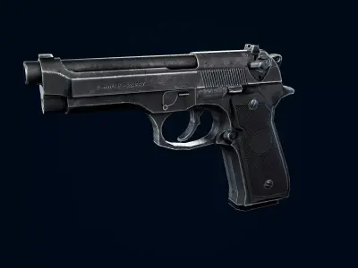 Beretta M9 Low-poly 3D model get