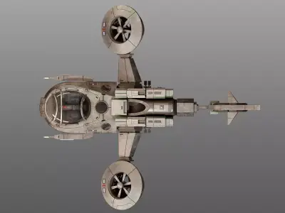 Dune Gunship Low-poly 3D model