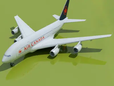 Airbus A380 Air Canada 3D model